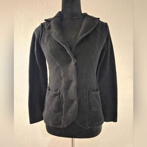 CAbi Blazer Sweater Button Up Black Size S Academia Chic Office Preppy